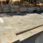96 Backyard regraded with an addition of steps Belgard Catalina Grana in Victorian